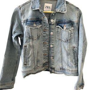 Zara Women's Blue Denim Jacket